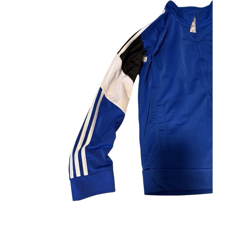 Adidas Vintage Youth XL Blue Full Zip Track Jacket Windbreaker Kids 18/20 - Picture 3 of 6